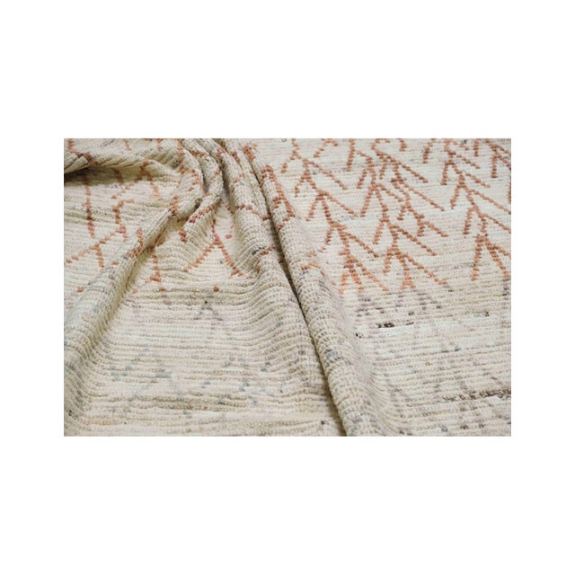 1960s Rust & Grey Modern Wool Rug For Sale - Image 5 of 8