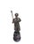 La Bucheronne - Antique French Spelter Statue of Stick Gatherer on Wood Pedestal For Sale In Las Vegas - Image 6 of 7