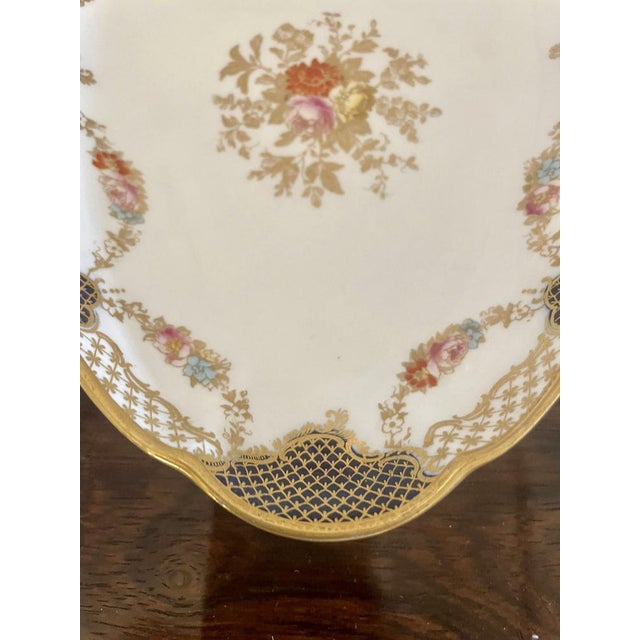 Blue Antique Edwardian Hand-Painted Wedgwood Dishes, 1900, Set of 2 For Sale - Image 8 of 15