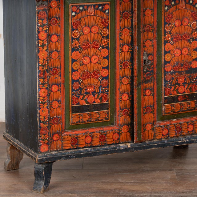 Late 19th Century Highly Painted Pine Sideboard Cabinet, Hungary For Sale - Image 12 of 14