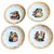 Fairy Tale Dessert Plates with Gilded Friezes by Charles Perrault, 1950s, Set of 4 For Sale - Image 6 of 8