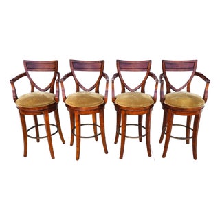 Century Furniture Swivel Bar Stools Set of 4 For Sale