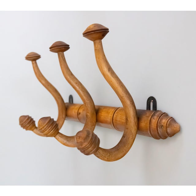 French Country Antique French Faux Bamboo Bentwood Coat & Hat Rack For Sale - Image 3 of 9