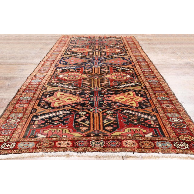 Late 19th Century Persian Heriz Rug, 04'06 X 11'09 For Sale - Image 9 of 10