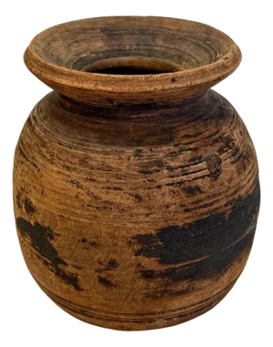 Rustic Vintage Wood Water Pot India
