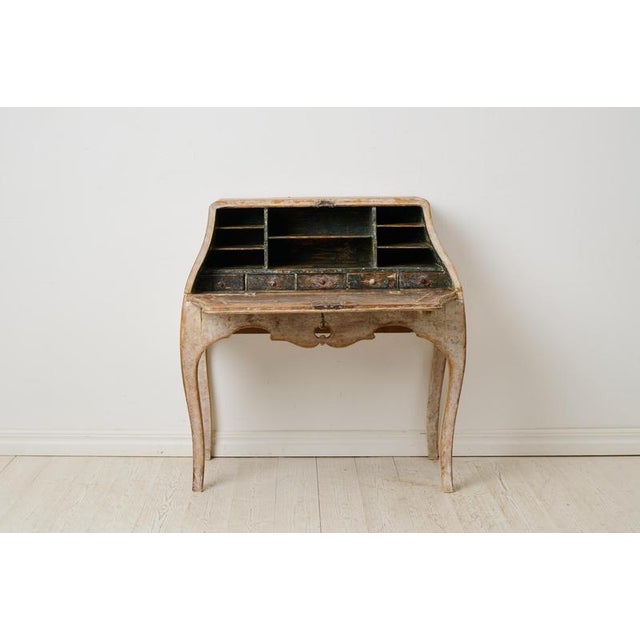 Antique Swedish Rococo Secretary with Drawers For Sale - Image 4 of 12