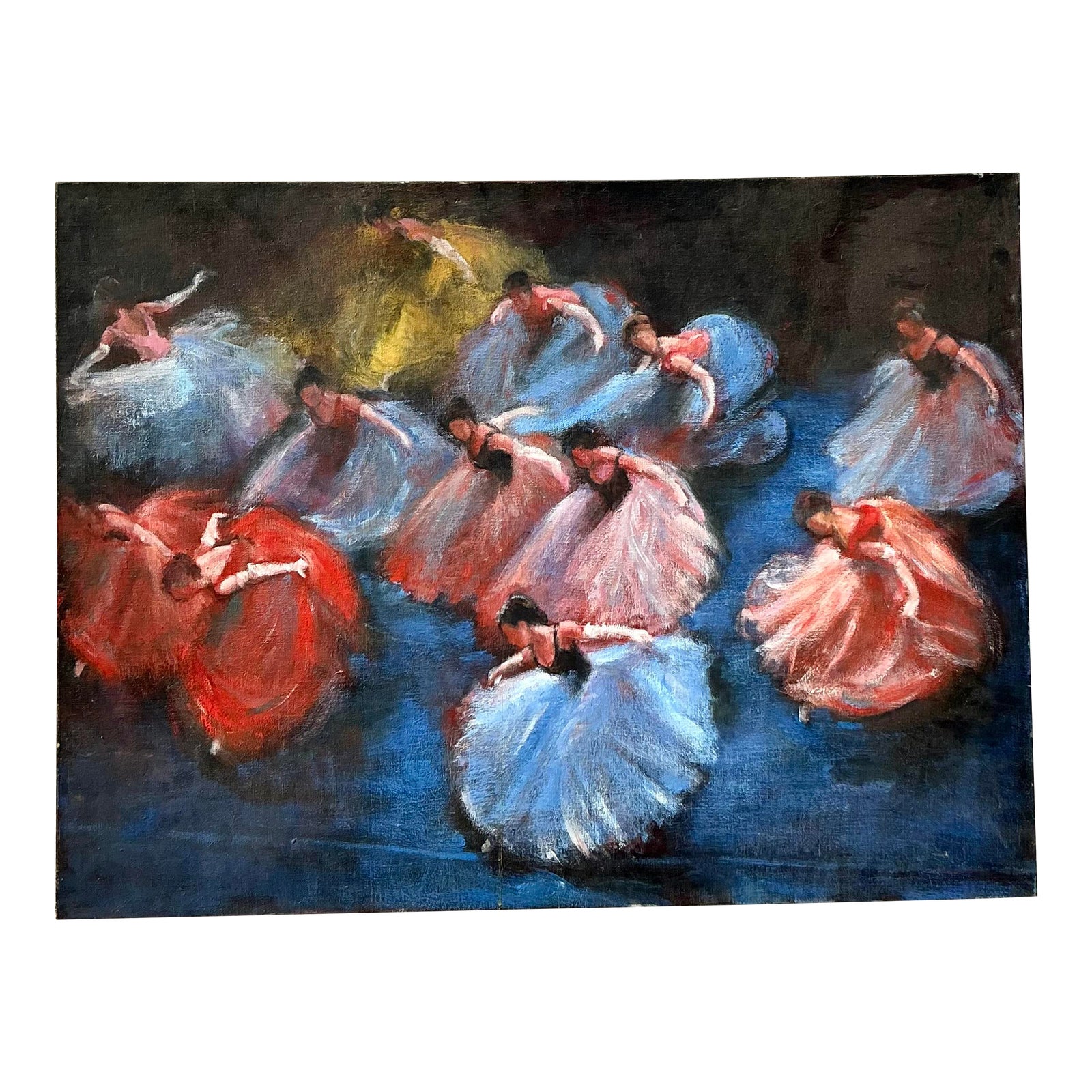 Vintage Boho Figurative Oil Painting on Canvas Chairish