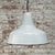 Dutch industrial hanging lamp by Philips grey enamel white interior E27/E26 I have official proof of authenticity such as...