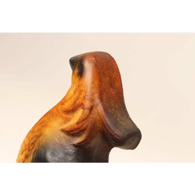 Brown Vintage Hand-Painted Chalkware Bird / Pheasant Wall Sculpture For Sale - Image 8 of 16