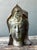 Chinoiserie Vintage Patinated Bronze Buddha Head For Sale - Image 3 of 18