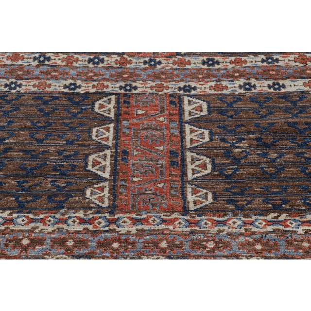 Modern Rug & Kilim’s Yomut Ensi Style Rug in Red With Geometric Patterns For Sale - Image 3 of 7