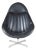 Swivel Easy Chair on Chrome Crossbase with Black Skai Seat by Rudolf Wolf for Rohé, Netherlands, 1960s For Sale