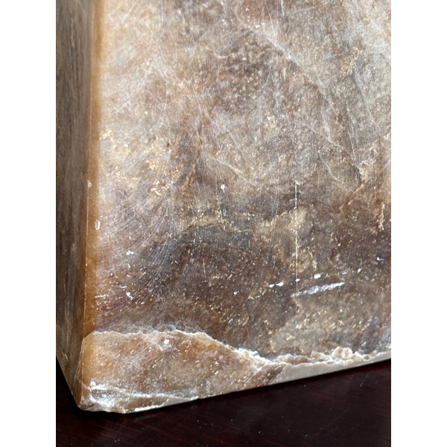 Large 17.5" Neoclassical Style Sculptural Onyx Obelisk For Sale - Image 9 of 18