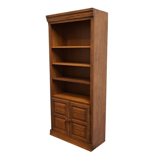 A. Brandt Ranch Oak Furniture Brandt Ranch Oak Southwestern Country Style 33" Wall Unit / Bookcase 2433 - Left Side Unit For Sale - Image 4 of 10