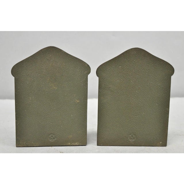 Antique Bradley & Hubbard See No Evil Gnome Mushroom Cast Iron Bookends - Pair For Sale - Image 9 of 13