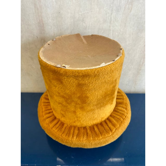1970s 1970s Vintage Mushroom Footstool in Orange Shag For Sale - Image 5 of 8