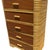 Yellow 1930s Restored Art Deco Stacked Rattan Highboy Dresser W/ Mahogany For Sale - Image 8 of 8