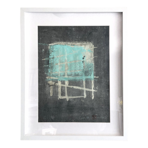 Cove.IV White Framed Abstract Painting