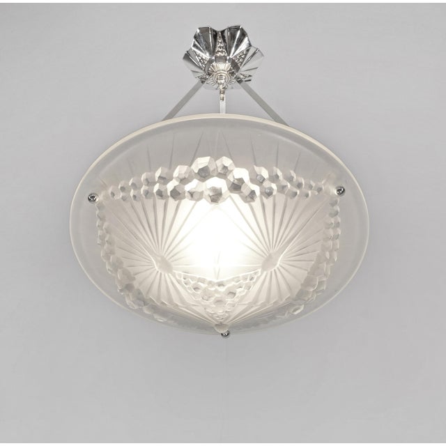 French Art Deco Pendant Light by Charles Schneider & Andre Neut 1930 France - 2 Available For Sale - Image 6 of 12