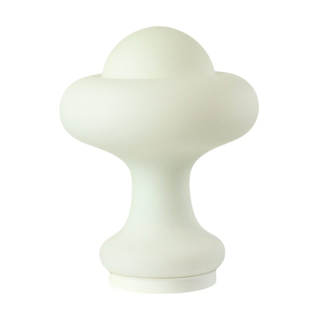 Mid-Century Modern Mushroom Table Lamp in Frosted Glass from Peill & Putzler, 1960s For Sale - Image 3 of 13