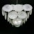 Mid-Century Modern Chandelier 36 Murano Iridescent Glass Discs 70s attributed to Gino Vistosi for Vistosi For Sale - Image 3 of 13