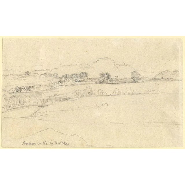 An original early 19th-century graphite drawing, attrib. Sir david wilkie ra, stirling castle.an intriguing sketch...