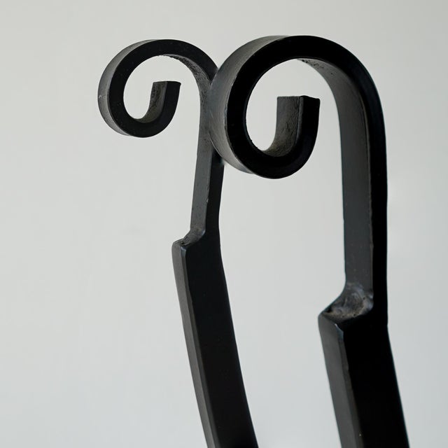 Black Mid to Late 20th Century Forged Wrought Iron Log Holder For Sale - Image 8 of 9