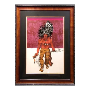 1990s Dean Meeker "Dog Dancer" Hand Signed Framed Intaglio