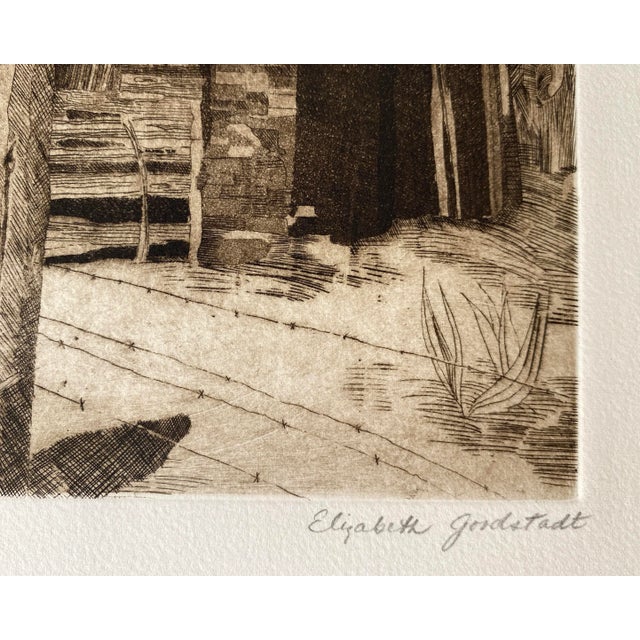 Traditional Elizabeth Goodstadt Rural Farm Scene Etching For Sale - Image 3 of 4