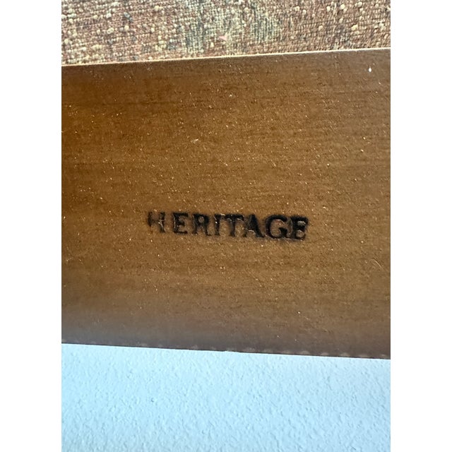 Vintage Heritage Furniture MCM Pointed King Headboard Mid Century Modern Bed For Sale - Image 17 of 17