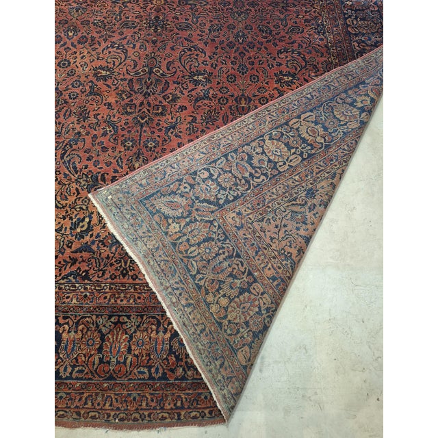 Antique Persian Mohjeran Rug For Sale - Image 4 of 5