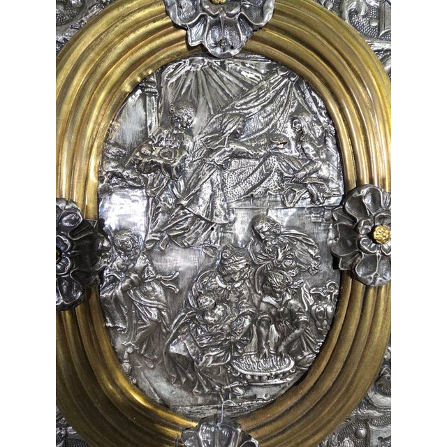 17th-Century Italian Silver and Gilt Silver Altar Panel For Sale - Image 4 of 18
