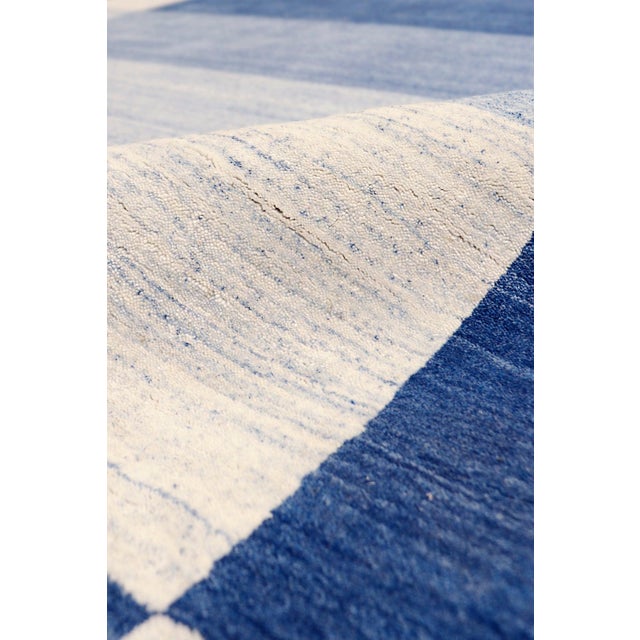 Modern Pasargad Home Gramercy Blue Area Rug, 4'11'' X 8' 8'' For Sale - Image 3 of 6