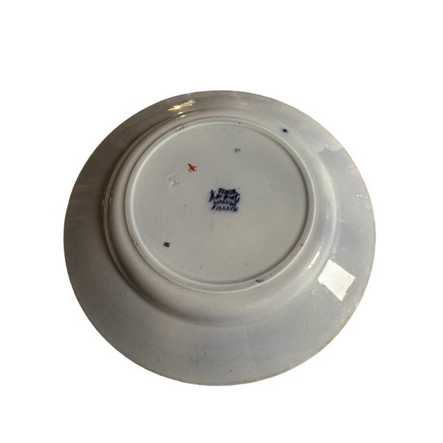 Antique K&g Luneville "Timor" Salad Plate. Polychrome, Set of 2. 8 1/16" Diameter For Sale - Image 4 of 4