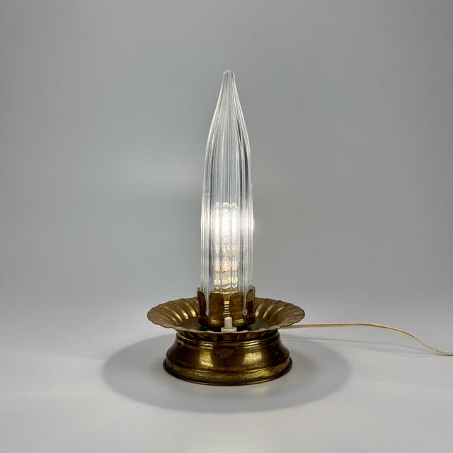 Small Art Deco Table Lamp, 1940s, in Very Good conditions. Designed 1920 to 1949 European Plug (up to 250V).The wiring of...