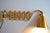 Mid-century diabolo scissor lamp in gold anodized aluminum - a design by karl lang for sis licht from the 1950s - the...