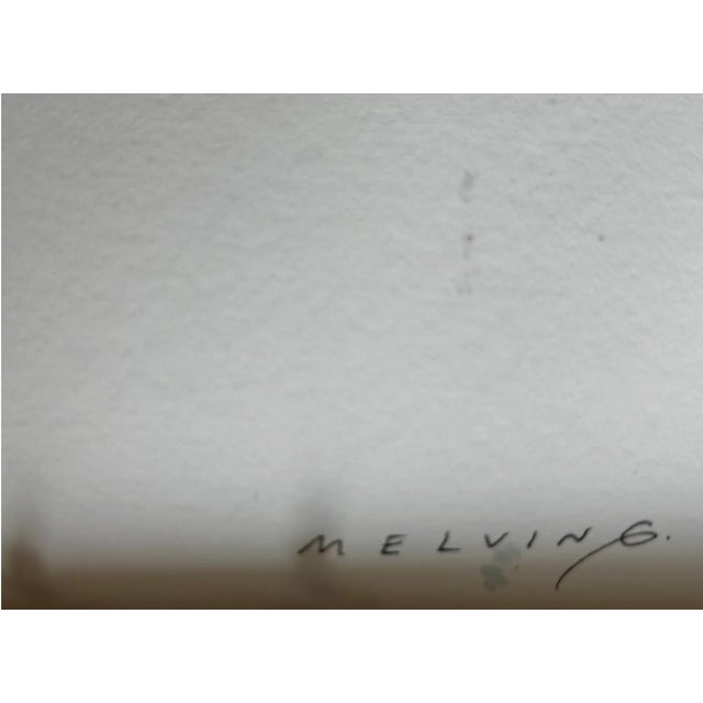 Abstract 2025 Melvin G (Morgan Walker) Original Abstract Fiori Watercolor, Framed For Sale - Image 3 of 4