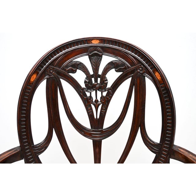 Antique Edwardian Carver Armchairs, 1900s, Set of 2 For Sale - Image 6 of 9