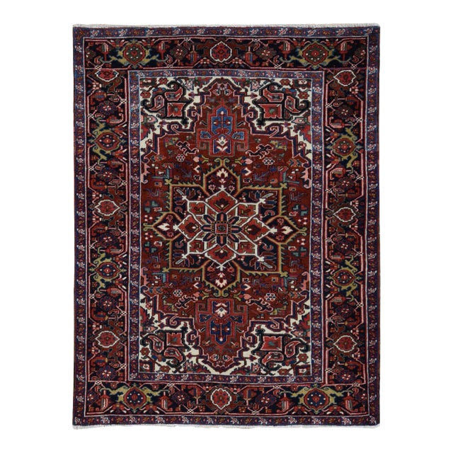 1950s Red Semi Antique Oriental Rug For Sale