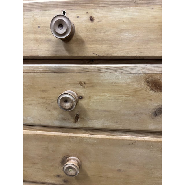 Antique English Pine Linen Press For Sale - Image 11 of 12