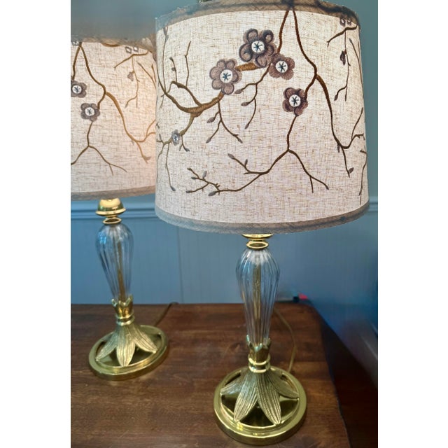 Kaeder Leuchten Brass and Crystal Lamps For Sale - Image 4 of 12