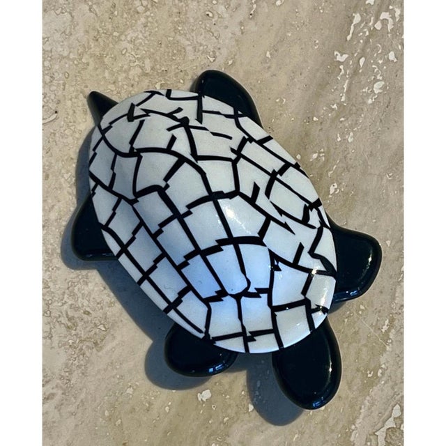 Vintage Lea Stein Paris B&w Tortoise Brooch For Sale - Image 11 of 12