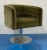 Metal Modern Olive Green Velvet Barrel Back Lounge Chair For Sale - Image 7 of 7