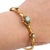 Blue Vintage 14k 585 Solid Yellow Gold Natural Opal Bangale Bracelet For Sale - Image 8 of 12