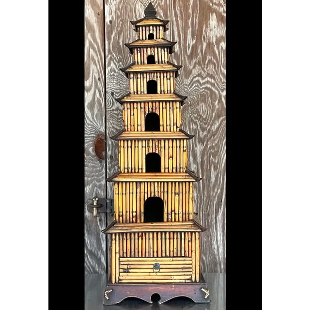 Vintage Asian Rattan Pagodas - A Pair For Sale - Image 9 of 11