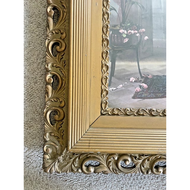 Mid 20th Century 1898 Painted French Wedding Photograph For Sale - Image 5 of 8