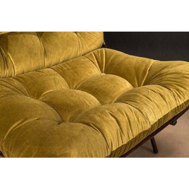 Pair of “Costela” Armchairs in Brazilian Hardwood & Olive Mohair, by Martin Eisler, Brazil, 1956 For Sale - Image 14 of 18