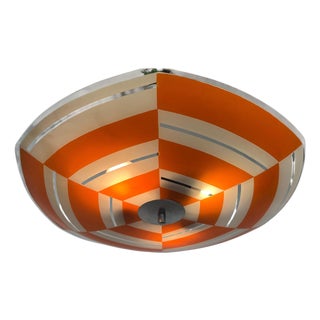 Mid-Century Glass Pendant by Napako, Czechoslovakia, 1970s. For Sale