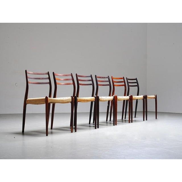 Vintage Danish Chairs in Wood by Niels Otto Møller, 1960s, Set of 6 For Sale - Image 16 of 16