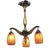1900s French Art Nouveau Light Fixture With Three Daum Shades For Sale